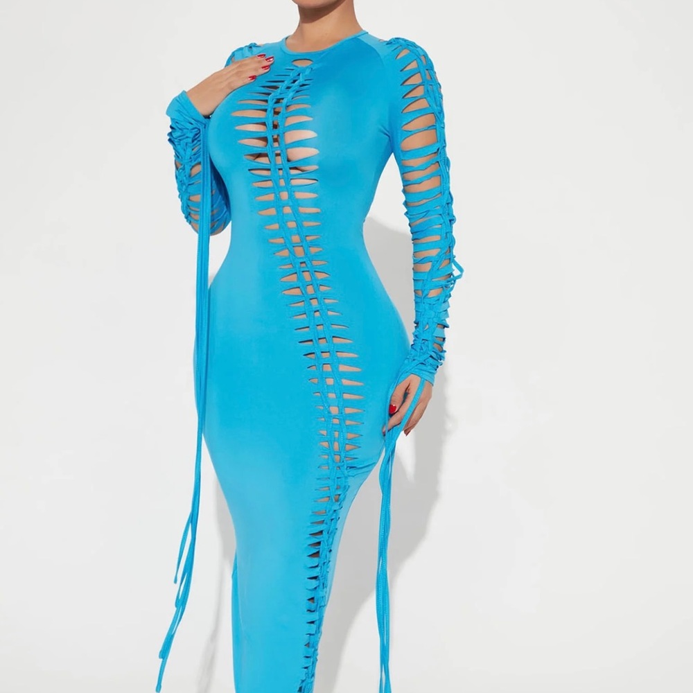 Blue dress, size medium, true to size